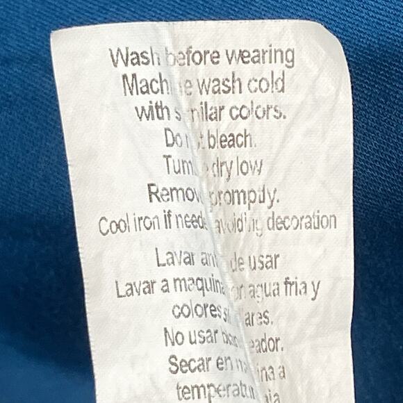 Cherokee Workwear Revolution Scrubs Top Womens Size Large Blue WW610 Mock Wrap - Picture 5 of 5